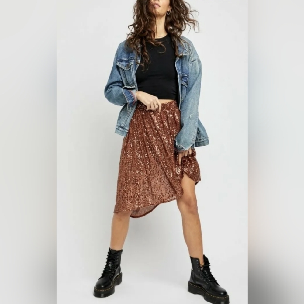 FREE PEOPLE Last Dance sequin skirt
